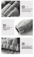 Otoño/Invierno nueva chaqueta de pareja para hombres y mujeres moda cuello alto bloque de Color chaqueta cálida holgada salida de fábrica - details 9