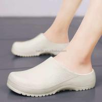 Nuevos zapatos de trabajo negros desnudos para hombres, zuecos impermeables para chef, ligeros de EVA de bajo precio de China - details 9