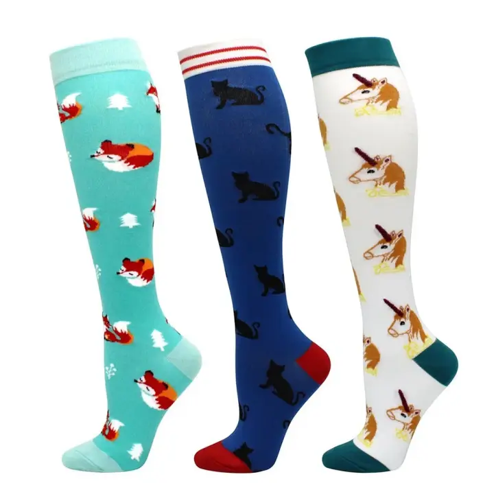 Calcetines de Compresión 3 Pares 20-30mmHg Para Diabéticos, Varices, Correr - 1