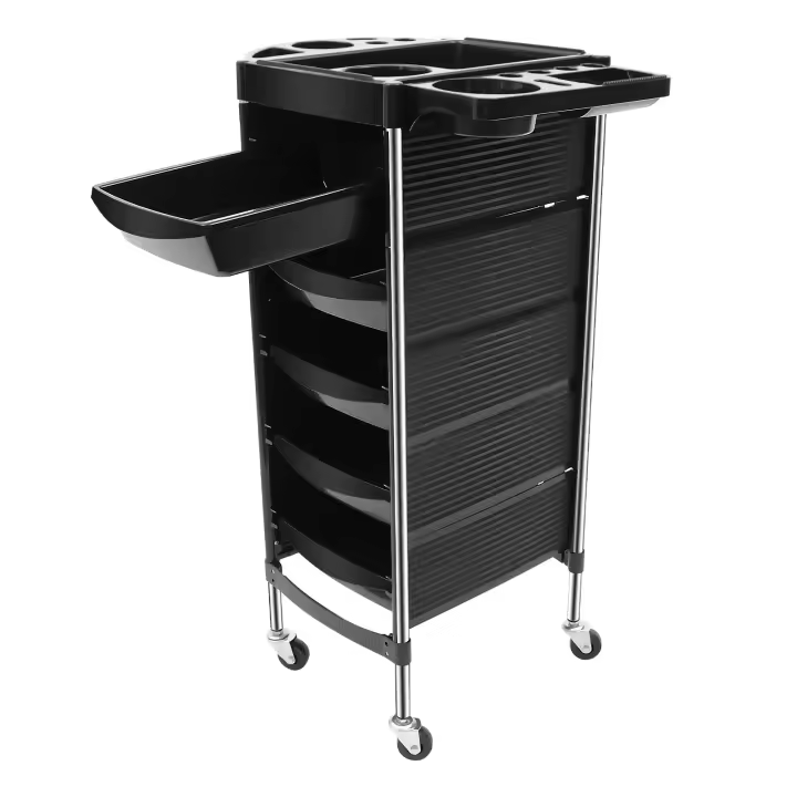 Estantería de salón, carrito de herramientas de salón, herramientas de peluquería, carrito de belleza con empuje para conductor - 1