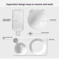 Cuencos Dobles para Perros y Gatos Cuenco de Agua y Comida Inclinable Cuencos Elevados de 15 Grados con Botella de Agua Automática Comedero para Mascotas - details 3