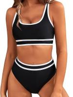 Traje de baño sexy de color sólido, bikini de mujer, bikini transfronterizo, traje de baño dividido. - details 4