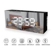 Reloj despertador Digital con función de atenuación de temperatura para dormitorio, oficina, batería de viaje y espejo LED alimentado por USB - details 10