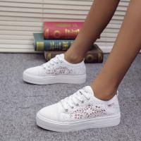 Zapatillas de plataforma de encaje para mujer, zapatos de Skate ahuecados con punta redonda, informales, para caminar - details 2