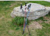 Bastones de escalada telescópicos plegables para exteriores, bastón nórdico ultraligero para ancianos, 5 secciones - details 12