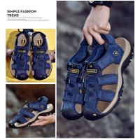 Sandalias deportivas de verano para hombre, sandalias para senderismo al aire libre, punta cerrada, cuero genuino, sandalias informales para caminar, zapatos de agua - details 19