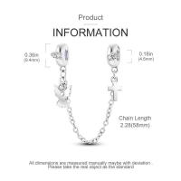 Cadena de Seguridad en Forma de Cruz Original 925 Plata Esterlina con Cuentas Ajuste para Pulsera Diy Joyería de Damas Regalo de Cumpleaños - details 16