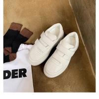 Zapatos blancos de velcro de suela gruesa, nuevos zapatos de tablero deportivos casuales plateados - details 5