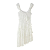 Vestido Decorativo de Encaje de Capas OUWU Vestido Informal Ajustado sin Mangas para Mujer - details 1