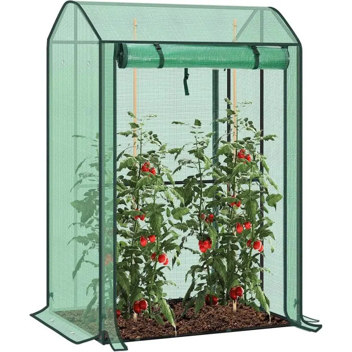 Invernadero, Invernadero de Verduras con Ojales, 100x83x150cm verde - 1