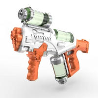 Pistola de agua de juguete, pistola de agua de repetición de alta velocidad completamente automática con luces, juguetes de juego de agua de gran capacidad para niños, regalos - details 2