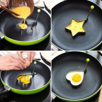 Molde para panqueques de huevo frito de acero inoxidable, 4 formas, anillo, molde para freír, sartén antiadherente, herramienta de cocina para freír huevos - details 2