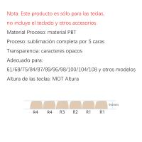 MOA Keycap PBT Sublimación para 61/68/84/87/89/96/ 98 / 100 / 104 / 108 teclas（Teclado no incluido) - details 0
