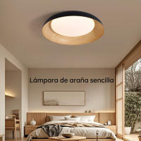 Hogar inteligente, decoración de interiores, techo, control remoto, luz de techo LED de madera inteligente para dormitorio y sala de estar. - details 1