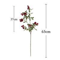 Rama de flor de Rosa Artificial de 65cm, flor de Rosa de imitación de plástico de tacto Real, flores falsas elegantes hechas a mano, decoración para el hogar y la Oficina - details 0