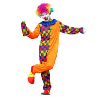 Disfraz de payaso adulto para hombre, disfraz de Halloween, mascarada, circo, estilo de terror, ropa de actuación de fiesta divertida - details 4