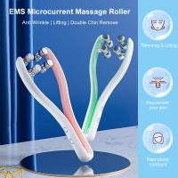 Dispositivo de Lifting Facial eléctrico EMS RF terapia, adelgazamiento Facial, vibración, doble mentón, en forma de V, máquina de levantamiento de mejillas con masajeador de ojos - details 2