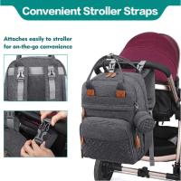 Mochila GRANDE para cambiar pañales, bolso multifuncional para bebé con cambiador portátil - details 5