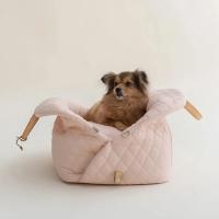 Bolsa de transporte de lujo para perros pequeños y gatos, asiento de coche, cama de viaje para mascotas, portátil, lavable - details 13