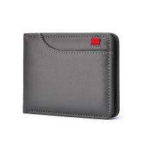 Cartera corta clásica de alta calidad para hombre, billeteras plegables ultrafinas de cuero Pu para hombre, billeteras de negocios de Color sólido con bolsillo para monedas y tarjetas de crédito - details 14