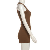 BUNO-chándales informales para Mujer, conjunto de 2 piezas, chalecos cortos elásticos con cuello en U y pantalones cortos acanalados, ropa deportiva concisa para gimnasio - details 67