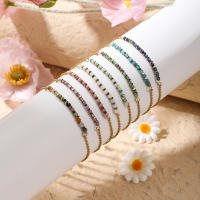 ZMZY, cadena de joyería de acero inoxidable de estilo coreano Simple para mujer, pequeña turmalina de piedra Natural, nuevo en lindos regalos de verano para amigos - details 4