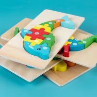 Rompecabezas Montessori de madera para niños pequeños, juguetes Montessori para niños pequeños de 2, 3, 4 y 5 años, rompecabezas 3D superior, juguete educativo de dinosaurio - details 5