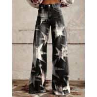 Pantalones de moda de talla grande, jeans ajustados de imitación, pantalones anchos - details 3