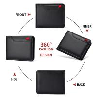 Cartera corta clásica de alta calidad para hombre, billeteras plegables ultrafinas de cuero Pu para hombre, billeteras de negocios de Color sólido con bolsillo para monedas y tarjetas de crédito - details 17