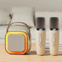 Micrófono Dual inalámbrico para Karaoke, Altavoz Bluetooth con luces de colores RGB, HIFI envolvente, Subwoofer para fiesta, regalo de Navidad para niños - details 4
