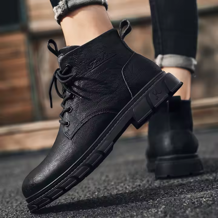 Botas Martin de Alto Top Estilo Británico Casual para Hombres en Otoño 2024 - 1