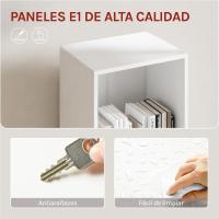 Estantería para Libros de Pie, Librería Vertical con 3 Compartimentos Abiertos, 2 Cajones y 1 Armario, Libreria Blanca de Almacenaje para Oficina, Salón, Dormitorio, Cocina, 30x24x158cm - details 6