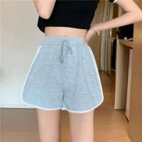 Pantalones deportivos de cintura alta para mujer, pantalones de seguridad para Yoga de pierna ancha informales para exteriores, pantalones cortos de mezcla de algodón de tres cuartos de longitud - details 7