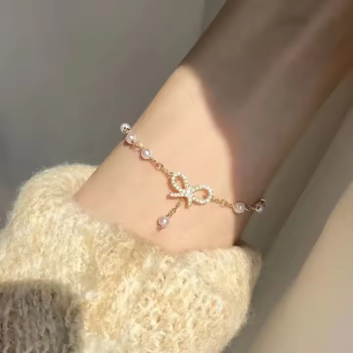¡Los más vendidos! Pulsera coreana con lazo dulce y sencillo - 1
