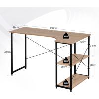 Escritorio en Forma de L Mesa Escritorio Esquinera con Estantería Mesa de Juego Mesa de Estudio - details 2