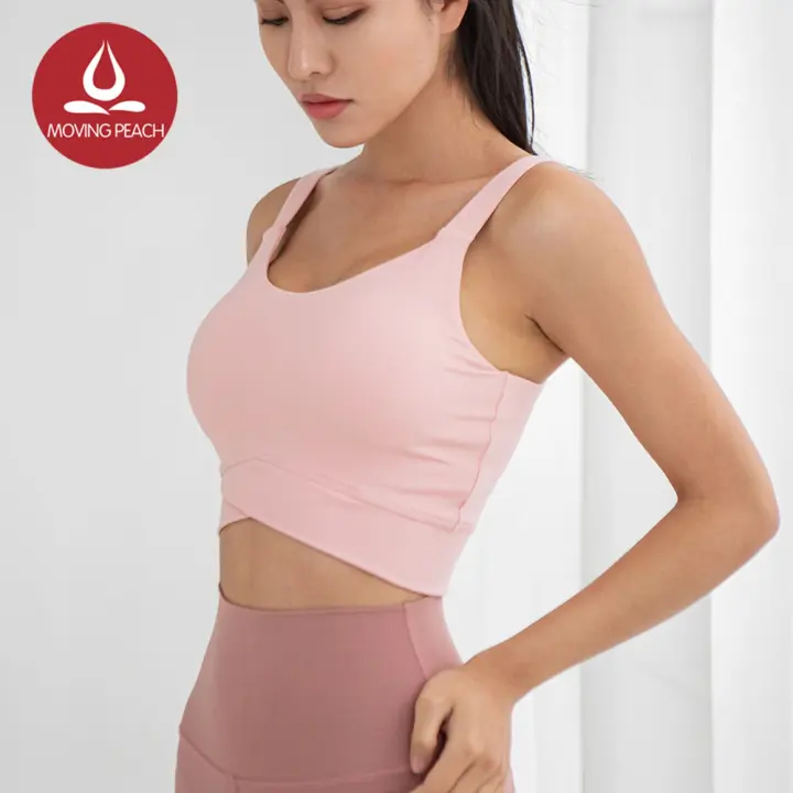 Movimiento de Yoga empujar tanque Top para las mujeres venta seco forma física deporte chaleco Tops con almohadillas AVG - 1
