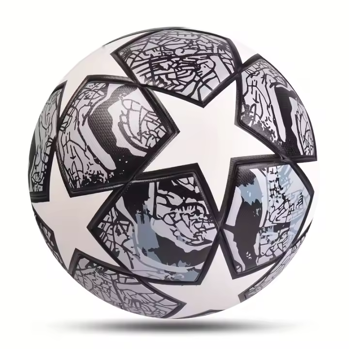 Balón De Fútbol Profesional De Cuero PU, Tamaño Estándar, Resistente Al Desgaste, Para Entretenimiento Familiar - 1
