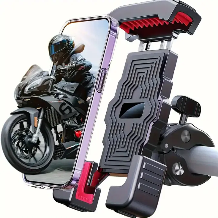Soporte para teléfono móvil para montar Motocicleta vehículo eléctrico Soporte para teléfono móvil para ciclista Soporte para teléfono móvil a prueba de golpes - 1