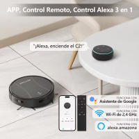Robot Aspirador C2, Fregona, Aspira y Barre al mismo tiempo, 4000Pa, Autonomía de 150 Minutos, aplicación/remoto/control - details 5