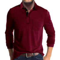 Camiseta Polo Básica de Manga Larga con Solapa para Hombre - details 33