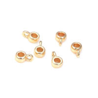 Círculo redondo de latón de Color dorado de 18K, pulseras con agujeros grandes, collares de cuentas, colgantes, conectores, suministros para fabricación de joyas - details 25
