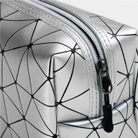Bolsa de Cosméticos de Cuero Impermeable Diseño a Cuadros para Almacenamiento de Maquillaje de Viaje Bolsa de Belleza para Mujeres - details 10