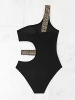 Traje de Baño de Hombro Único para Mujer 2025 Traje de Baño de Una Pieza con Diseño Hueco - details 6
