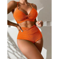 Bikini de cintura alta para mujer TRY JADE Sexy, acolchado con realce, estilo de bañador de primavera/verano - details 5