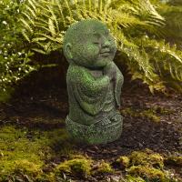 Estatua de monje Zen impermeable creativa, artesanía de resina, estatuilla de Bodhisattva, escultura de Buda realista, decoración de escritorio para el hogar - details 2
