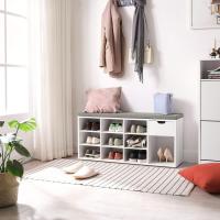 Acolchadopara Entrada Pasillo Dormitorio30 x 104 x 48 cmBlanco y Gris LHS24WT - details 1