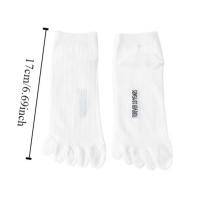 Calcetines deportivos con dedos separados, calcetines finos antifricción de corte bajo, transpirables, absorbentes del sudor - details 0