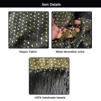 Nuevo estilo, accesorios, cadena de cintura con lentejuelas, ropa, pretina, bufanda con borlas para danza del vientre - details 1