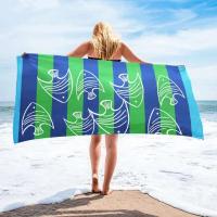 Toalla de playa de microfibra, Toalla de baño absorbente, protector solar grande de secado rápido para adultos, viajes, piscina, patrón de flamenco Datura - details 14