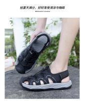 Sandalias de Cuero de Vaca Casuales de Gran Tamaño Zapatos de Playa de Verano para Hombres - details 10